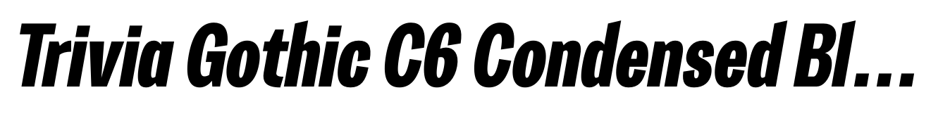 Trivia Gothic C6 Condensed Black Italic